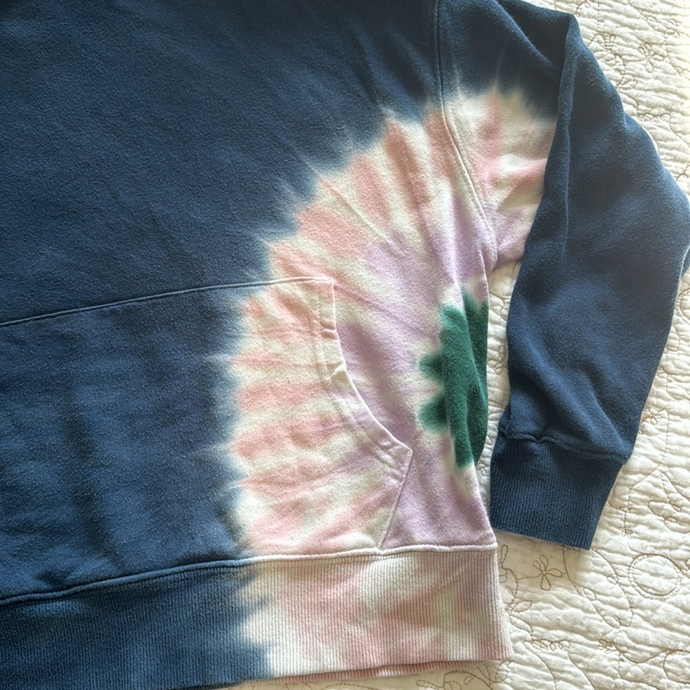Wildfox Midnight Blue Tie Dye Hoodie XS - Picture 2 of 5